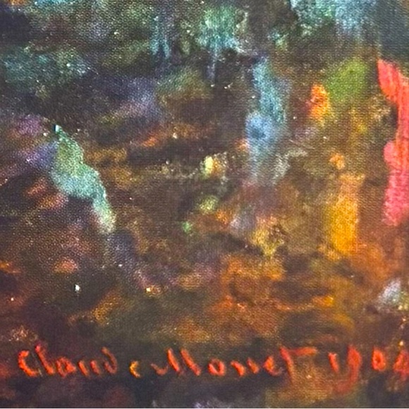 WATER GARDEN AT GIVERNY French Oscar Claude Monet Fine Art Print Vintage COA - Picture 5 of 10